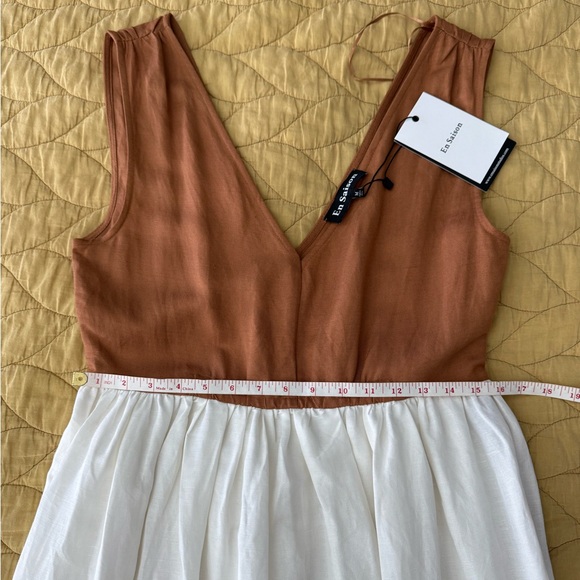 NWT Anthropology En Saison V-Neck Colorblock Maxi Dress - Picture 10 of 11